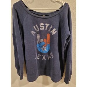 Bella Womens Sweatshirt‎ Long Sleeve Bare Shoulder Austin TX One Size Fits All